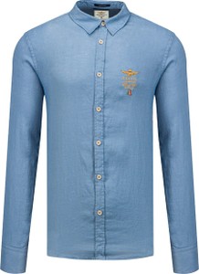 Niebieska koszula Aeronautica Militare z tkaniny