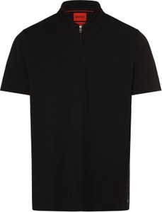 Czarny t-shirt Hugo Boss w stylu casual z krótkim rękawem z bawełny