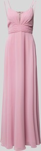 Różowa sukienka Jake*s maxi z szyfonu z dekoltem w kształcie litery v