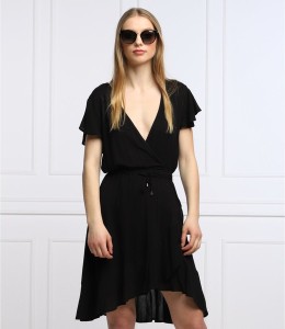 Czarna sukienka Twinset asymetryczna w stylu casual
