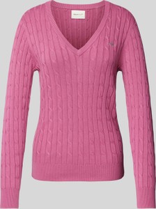 Różowy sweter Gant