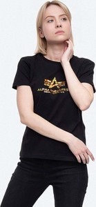Czarny t-shirt Alpha Industries z bawełny