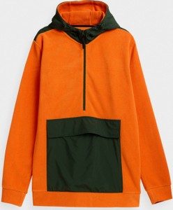 Pomarańczowa bluza Outhorn z polaru w młodzieżowym stylu