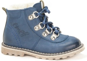 Niebieskie buty dziecięce zimowe Awis Obuwie sznurowane