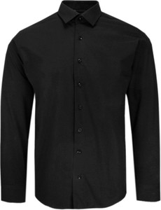 Czarna koszula Victorio w stylu casual z klasycznym kołnierzykiem