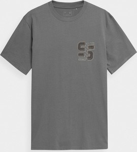 T-shirt 4F w młodzieżowym stylu z nadrukiem z krótkim rękawem