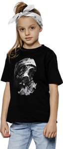 Czarna bluzka dziecięca Underworld z bawełny z krótkim rękawem dla dziewczynek