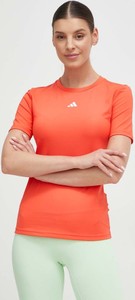 Bluzka Adidas Performance w sportowym stylu z okrągłym dekoltem