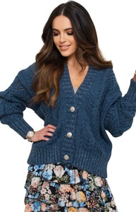 Niebieski sweter Kamea w stylu casual z alpaki
