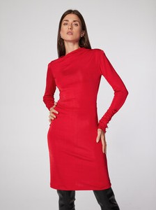 Czerwona sukienka Rage Age w stylu casual mini z długim rękawem