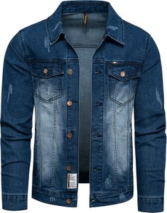 Granatowa kurtka Recea z jeansu w stylu klasycznym