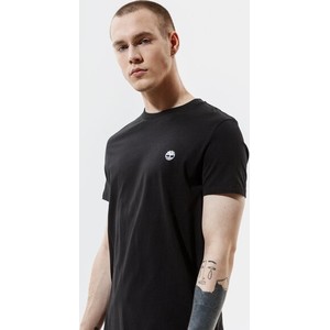 Czarny t-shirt Timberland z dżerseju z krótkim rękawem w stylu casual