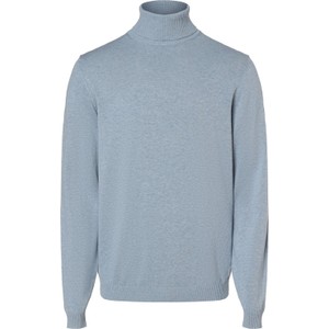 Niebieski sweter Finshley & Harding z golfem z kaszmiru