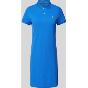 Niebieska sukienka POLO RALPH LAUREN koszulowa mini z krótkim rękawem