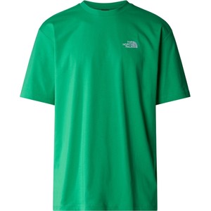 Zielony t-shirt The North Face w sportowym stylu z wełny z krótkim rękawem
