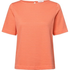 Pomarańczowy t-shirt Opus w stylu casual z okrągłym dekoltem
