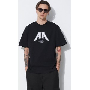 Czarny t-shirt Ader Error w młodzieżowym stylu z krótkim rękawem