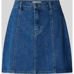 Niebieska spódnica Object mini w stylu casual