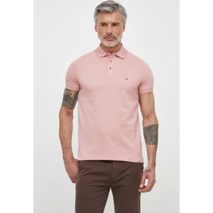 Różowy t-shirt Tommy Hilfiger w stylu casual z bawełny