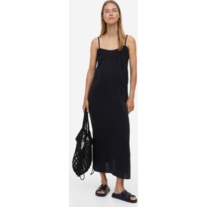 H & M & - MAMA Bawełniana sukienka trapezowa - Czarny