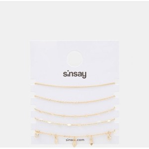 Sinsay - Bransoletka 5 pack - złoty