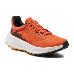 Pomarańczowe buty sportowe Adidas terrex sznurowane w sportowym stylu