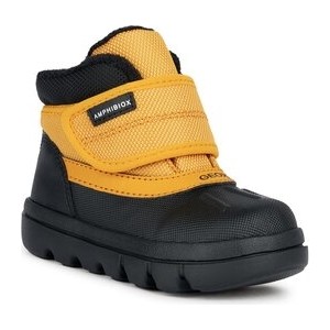 Żółte buty dziecięce zimowe Geox dla chłopców