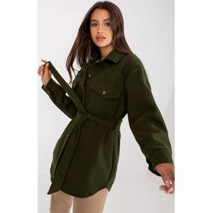 Zielony płaszcz MERRIBEL bez kaptura w stylu casual