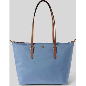 Niebieska torebka Ralph Lauren duża na ramię matowa