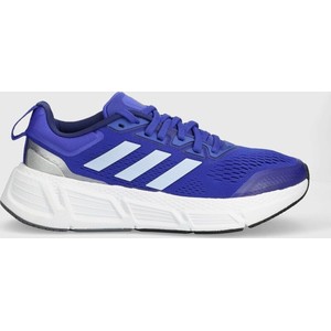 Niebieskie buty sportowe Adidas Performance w sportowym stylu sznurowane