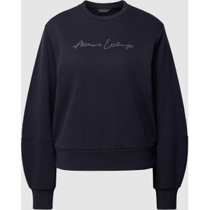 Granatowa bluza Armani Exchange z bawełny w sportowym stylu