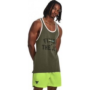 Zielony t-shirt Under Armour w sportowym stylu z bawełny z krótkim rękawem