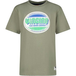 Zielona koszulka dziecięca Vingino dla chłopców z bawełny