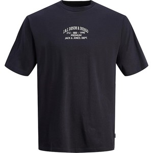 Czarny t-shirt Jack & Jones z bawełny z krótkim rękawem