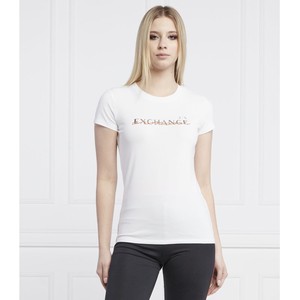 T-shirt Armani Exchange z okrągłym dekoltem z krótkim rękawem w młodzieżowym stylu