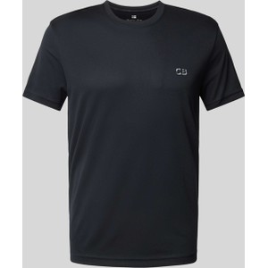 Czarny t-shirt Christian Berg z krótkim rękawem w stylu casual