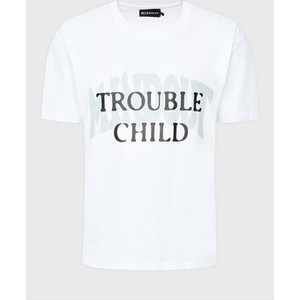T-shirt Mindout z krótkim rękawem w młodzieżowym stylu z okrągłym dekoltem