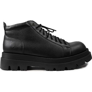 Czarne buty zimowe Altercore sznurowane w stylu casual