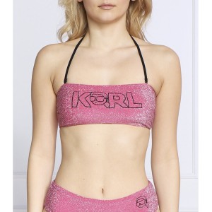 Różowy strój kąpielowy Karl Lagerfeld w młodzieżowym stylu