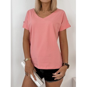 Różowa bluzka UBRA.PL w stylu casual