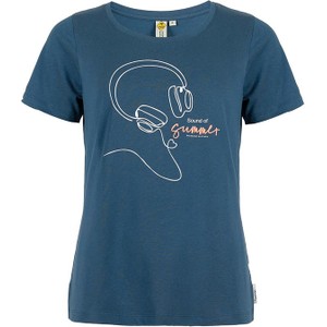 Niebieski t-shirt Roadsign z bawełny z okrągłym dekoltem z krótkim rękawem