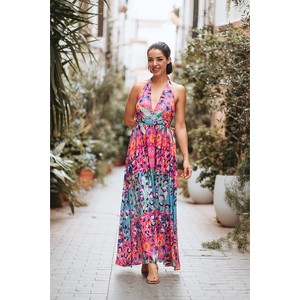 Sukienka Isla Bonita By Sigris bez rękawów maxi z dekoltem w kształcie litery v
