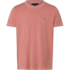 Różowy t-shirt Tommy Hilfiger z bawełny z krótkim rękawem