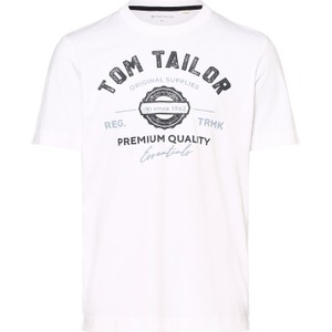 T-shirt Tom Tailor z bawełny z krótkim rękawem w młodzieżowym stylu