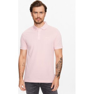Różowa koszulka polo Joop! z krótkim rękawem w stylu casual