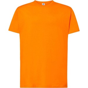 Pomarańczowy t-shirt JK Collection z bawełny z krótkim rękawem