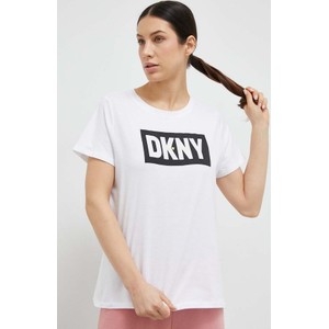 Bluzka DKNY w młodzieżowym stylu z okrągłym dekoltem