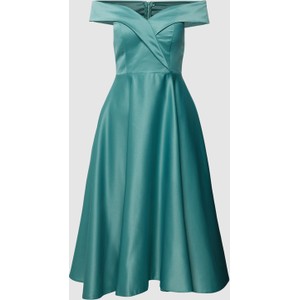 Sukienka Troyden Collection midi rozkloszowana z dekoltem w kształcie litery v