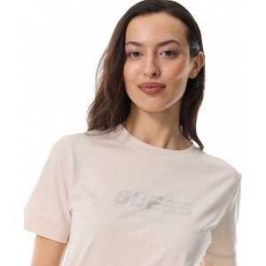 T-shirt Guess z bawełny w młodzieżowym stylu z krótkim rękawem