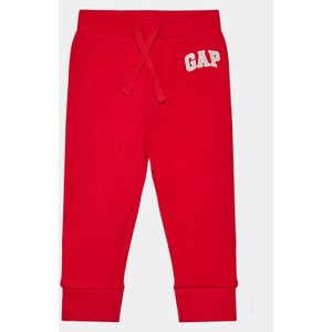 Czerwone spodnie dziecięce Gap dla chłopców